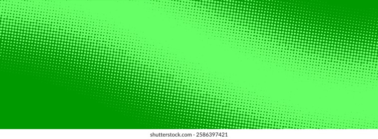 Bright green pop art retro background with halftone in comics style, vector illustration EPS10