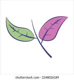 Bright Green and Purple Leaves