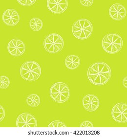 Bright green seamless background with lime citrus