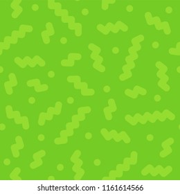 Bright green seamless memphis pattern. Vector stylish background, fashion 80-90s
