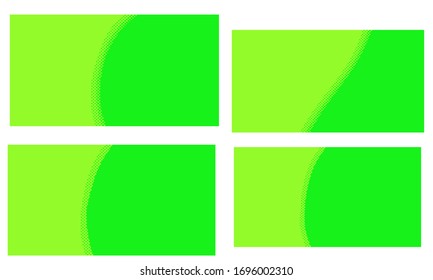 Conjunto verde claro. Vector de fondo cómico punteado.