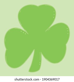Bright green shamrock with background