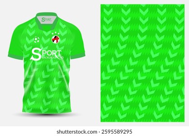 Bright green short-sleeved sports shirt. A piece of bright green fabric with a V-shaped pattern. Suitable for sports or activities that require agility and brightness.