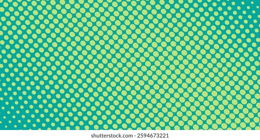 Bright green and turquoise pop art retro background with halftone in comic style,