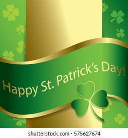 bright green vector background - happy st patrick day