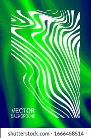Bright green vector wave abstract background