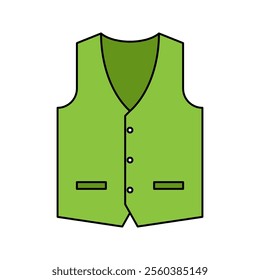 Bright Green Vest, A vibrant green vest with a minimalistic design, ideal for casual or sporty use.