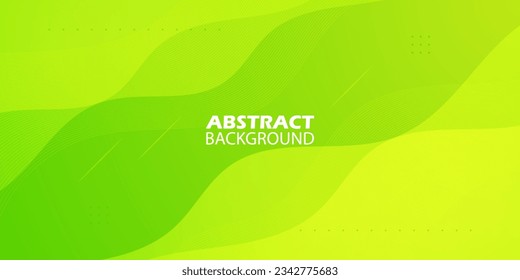 Bright green wave background with simple shape and lines pattern. Colorful simple green design. Simple geometric shapes concept. Eps10 vector