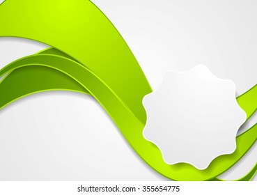 Fondo corporativo ondulado y ondulado verde brillante. Diseño de vectores