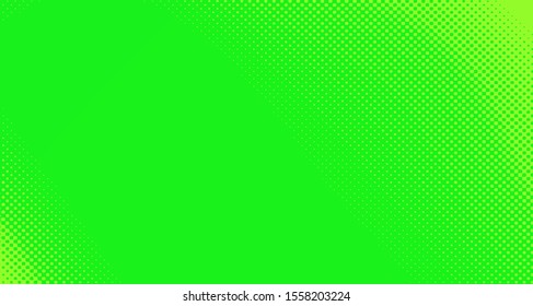 Bright green yellow dotted background. Abstract polka dot background with halftone dots design. Gradient halftone pop art retro style comic. Vector illustration for sale banner. Eps 10.