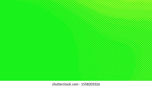 Bright green yellow dotted background. Abstract polka dot background with halftone dots design. Gradient halftone pop art retro style comic. Vector illustration for sale banner. Eps 10.