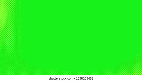 Bright green yellow dotted background. Abstract polka dot background with halftone dots design. Gradient halftone pop art retro style comic. Vector illustration for sale banner. Eps 10.