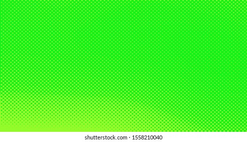 Bright green yellow dotted background. Abstract polka dot background with halftone dots design. Gradient halftone pop art retro style comic. Vector illustration for sale banner. Eps 10.