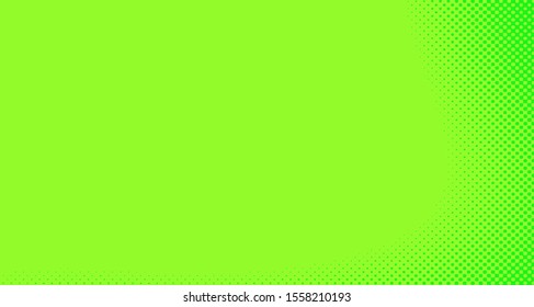 Bright green yellow dotted background. Abstract polka dot background with halftone dots design. Gradient halftone pop art retro style comic. Vector illustration for sale banner. Eps 10.