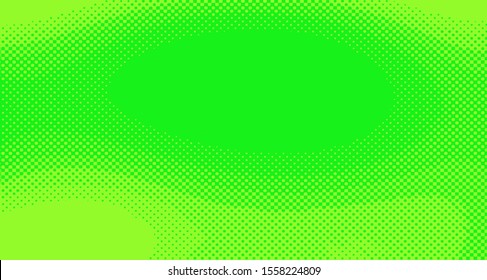 Bright green yellow dotted background. Abstract polka dot background with halftone dots design. Gradient halftone pop art retro style comic. Vector illustration for sale banner. Eps 10.