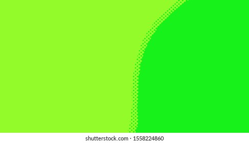 Bright green yellow dotted background. Abstract polka dot background with halftone dots design. Gradient halftone pop art retro style comic. Vector illustration for sale banner. Eps 10.