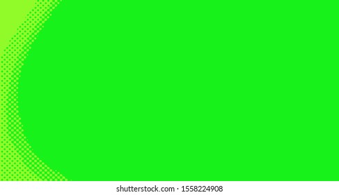 Bright green yellow dotted background. Abstract polka dot background with halftone dots design. Gradient halftone pop art retro style comic. Vector illustration for sale banner. Eps 10.