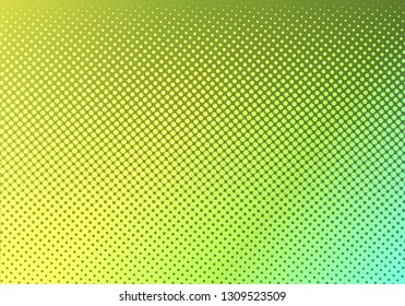 Bright green with yellow dotted halftone. faded dotted gradient. Abstract vibrant color texture. Modern pop art design template. Vector illustration