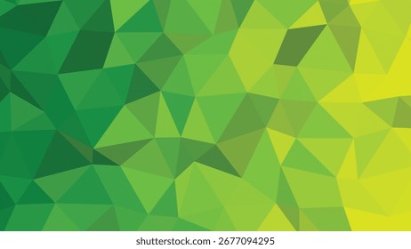 Ilustración de textura de fondo Abstractas geométrico de bajo poli verde brillante y amarillo