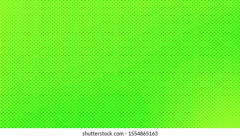 Bright green and yellow pop art retro background with halftone in comic style, vector illustration eps10