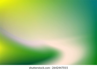 Bright green and yellow toned abstract gradient background featuring a serene and smooth curved pathway. Evoking feelings of positivity, calmness, and inspiration.
