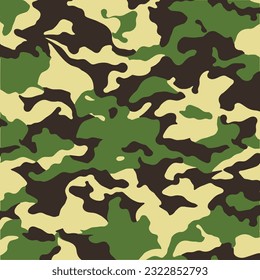 Bright green-black military camouflage seamless pattern. Fabric design for military clothing for combat in jungle areas