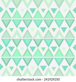 bright green-blue pattern of diamonds and triangles on a white background vector
