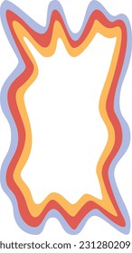 Bright Groovy Psychedelic Frame Element