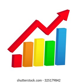 Bright Growth chart - vector illustration