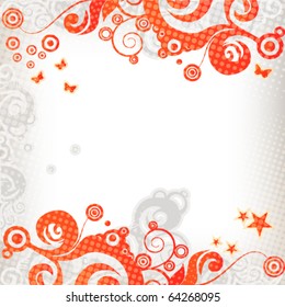 Bright grunge background frame
