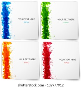 Bright grunge backgrounds for your design. Vector illustration.