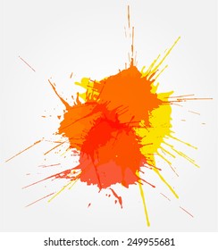 Bright grunge splash. Vector illustration