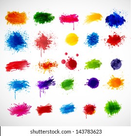 Bright grunge splashes. Vector illustration