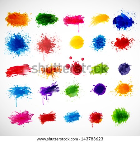Bright grunge splashes. Vector illustration
