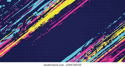 Fundo abstrato de textura grunge brilhante com escova rosa neon. esportes modernos.