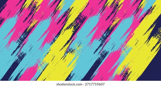 Helle farbige Textur abstrakter Hintergrund mit neonrosa Pinsel. moderne Sportarten.

