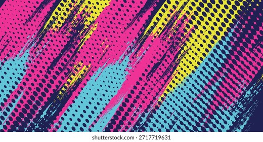 Bright grunge texture abstract background with neon pink brush. modern sports.

