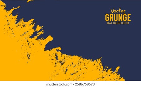 Bright grungy background. Yellow scratched template. Texture and elements for design banner.