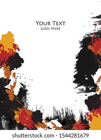 bright grungy vector background. Hand drawn elements for your design. Template for posters, brochures, reports. Eps10