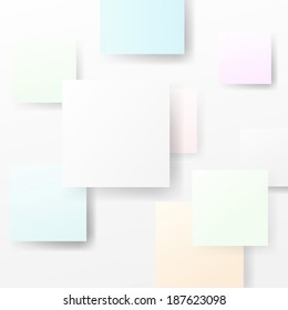 Bright halftone abstract square advertisement background. Vector illustration