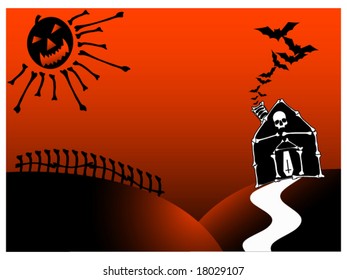 bright halloween cartoon vector illustration
