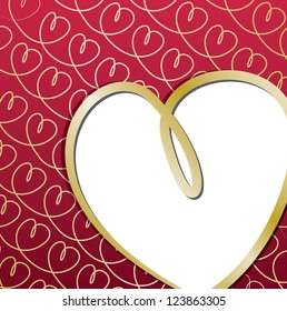 Bright hand drawn heart card in vector format.
