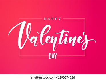 Bright hand drawn pink St. Valentine's Day vector design for banner, card, flyer or parrty invitation.