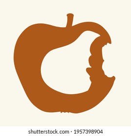 Stub de Apple. Dibujo de vectores