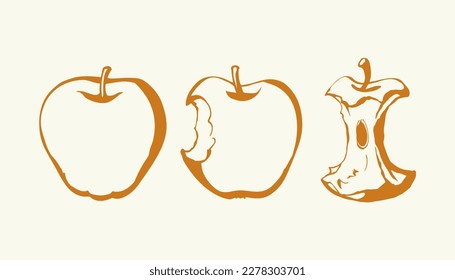 Bright hand drawn raw fresh botanic emblem pictogram design retro art doodle line print style. Closeup view bio eco sweet health vegan autumn season plant seed trash flora growth text space backdrop
