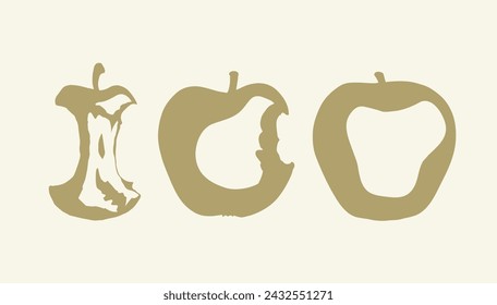 Bright hand drawn raw fresh botanic emblem pictogram design retro art doodle line print style. Closeup view bio eco sweet health vegan autumn season plant seed trash flora growth text space backdrop
