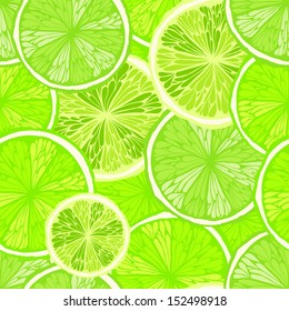 Bright hand drawn seamless background with limes