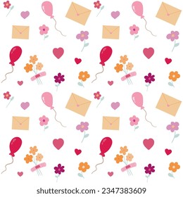 Bright hand drawn seamless pattern vector