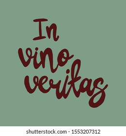 Bright hand drawn watercolor wine design elements (in vino veritas - verity in wine). Cheese, olives, glass, lettering