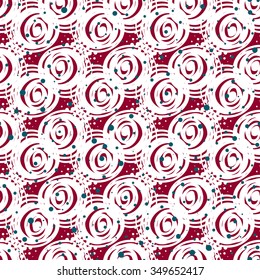 Bright hand-drawn blots and smears. Vector seamless pattern.
